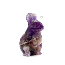 Load image into Gallery viewer, Amethyst rabbit figurine
