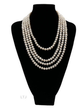 将图片加载到图库查看器，Round Pearl Long Necklace
