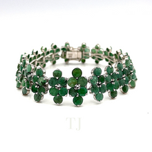 Cargar imagen en el visor de la galería, Emerald Bracelet in sterling silver
