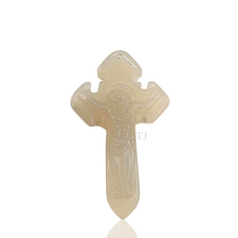 将图片加载到图库查看器，White Jade Cross Pendant
