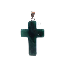 Load image into Gallery viewer, Bloodstone Cross Pendant
