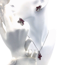 Load image into Gallery viewer, Floral cross ruby set in sterling silver
