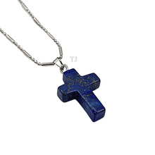 Load image into Gallery viewer, Lapis Lazuli cross pendant
