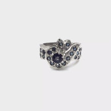 Load and play video in Gallery viewer, Sapphire Twist Ring in Sterling Silver
