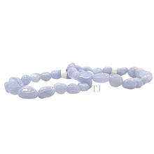 将图片加载到图库查看器，Blue Lace Agate Nugget Bracelet with elastic string
