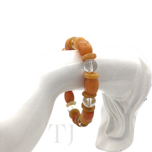 Cargar imagen en el visor de la galería, Yellow Jade and Quartz Bracelet
