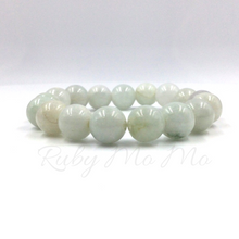 Cargar imagen en el visor de la galería, Burmese Jade bead bracelet, 10 mm bead size
