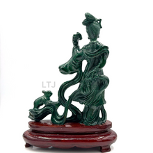 将图片加载到图库查看器，Malachite carved sculpture (20th Century)
