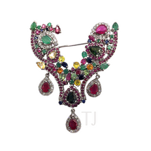 Load image into Gallery viewer, Multi-gems pendant and brooch
