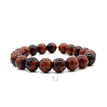 将图片加载到图库查看器，Mahogany Obsidian gemstone bracelet
