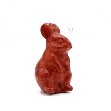 将图片加载到图库查看器，Red Jasper rabbit figurine
