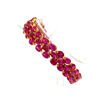 Загрузить изображение в средство просмотра галереи, Ruby Bracelet in gold coated 
