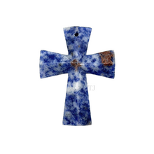 Load image into Gallery viewer, Sodalite cross pendant
