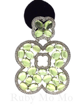 Load image into Gallery viewer, Peridot earrings in sterling silver
