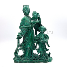 将图片加载到图库查看器，Malachite sculpture from 20th century
