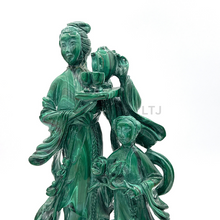 将图片加载到图库查看器，Malachite sculpture from 20th century
