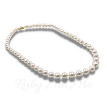 将图片加载到图库查看器，Akoya Pearl Necklace with 14k Gold clasp
