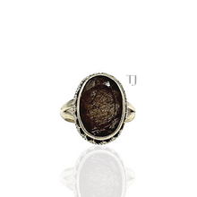 Cargar imagen en el visor de la galería, Rutilated Quartz Antique Ring in Sterling Silver
