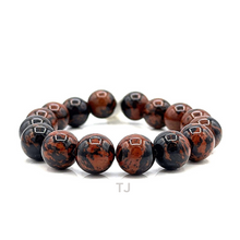 将图片加载到图库查看器，Mahogany Obsidian gemstone bracelet
