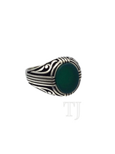 Cargar imagen en el visor de la galería, Green Onyx Ring in Sterling Silver
