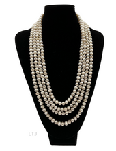 将图片加载到图库查看器，Round Pearl Long Necklace
