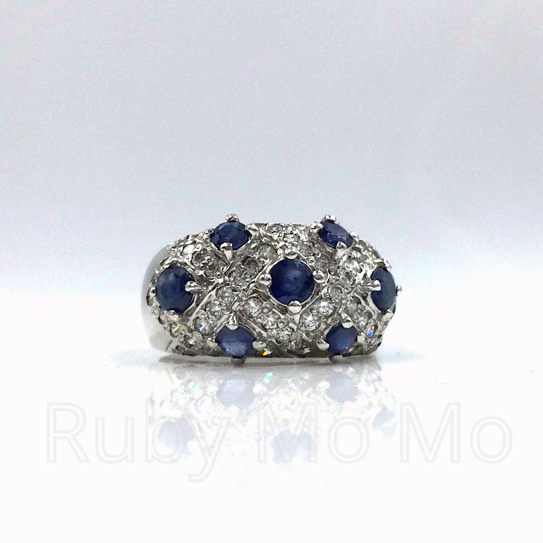 Sapphire ring in sterling silver