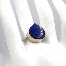 Load image into Gallery viewer, Pear shaped lapis lazuli ring
