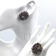 Load image into Gallery viewer, Multi-gemstones Set in Sterling Silver
