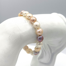 Cargar imagen en el visor de la galería, Mixed pearl flat stretchy bracelet
