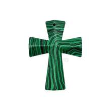 Load image into Gallery viewer, Malachite cross pendant
