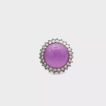 Cargar y reproducir el video en el visor de la galería, Lavender Jade RIng in Sterling Silver
