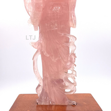 将图片加载到图库查看器，Rose Quartz sculpture from Qing Dynasty
