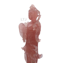 将图片加载到图库查看器，Rose Quartz sculpture from Qing Dynasty
