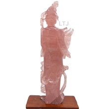 Load image into Gallery viewer, Rose Quartz sculpture from Qing Dynasty
