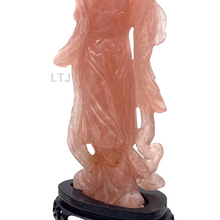 Cargar imagen en el visor de la galería, Rose Quartz carving from Qing Dynasty 
