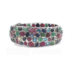 Load image into Gallery viewer, Multi gemstones bangle bracelet
