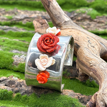 Cargar imagen en el visor de la galería, Italy coral bracelet in sterling silver 
