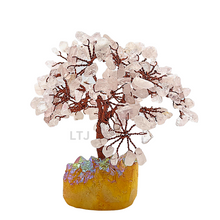 将图片加载到图库查看器，Rose Quartz Gemstone Tree
