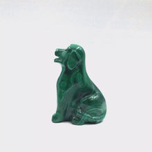 Load and play video in Gallery viewer, Hand-Carved Malachite Dog Figurines
