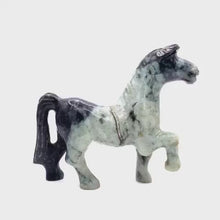 Load and play video in Gallery viewer, Natural Burmese Jade Horse Figurine
