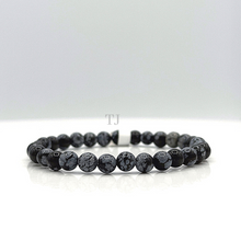 Load image into Gallery viewer, Snowflake Obsidian Bracelet
