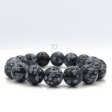 Load image into Gallery viewer, Snowflake Obsidian Bracelet
