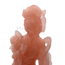 Load image into Gallery viewer, Rose Quartz carving from Qing Dynasty 
