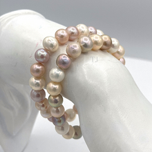 Load image into Gallery viewer, Mixed Pearl Stretchy bracelet &amp; Black Pearl Stretchy Bracelet
