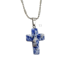 将图片加载到图库查看器，Sodalite cross pendant
