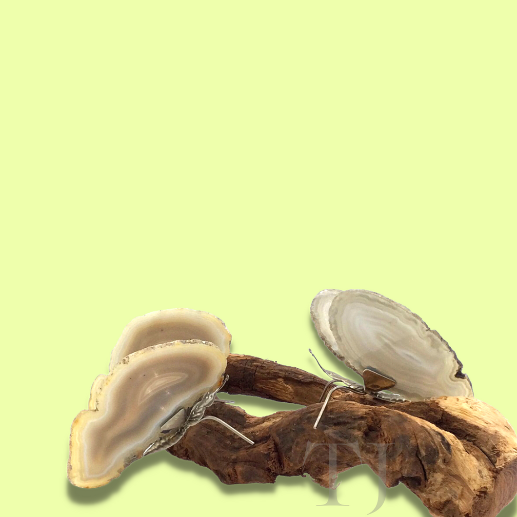 Agate Slice Butterfly Figurine