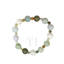 Cargar imagen en el visor de la galería, Jade Bracelet with multi-colored small jade beads
