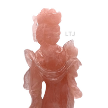 Load image into Gallery viewer, Rose Quartz carving from Qing Dynasty 
