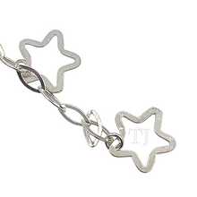 Load image into Gallery viewer, Sterling silver bracelet with star charms
