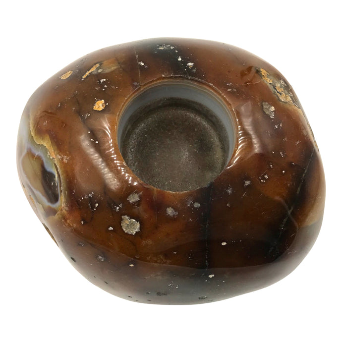 Top view of Agate Candle Holder